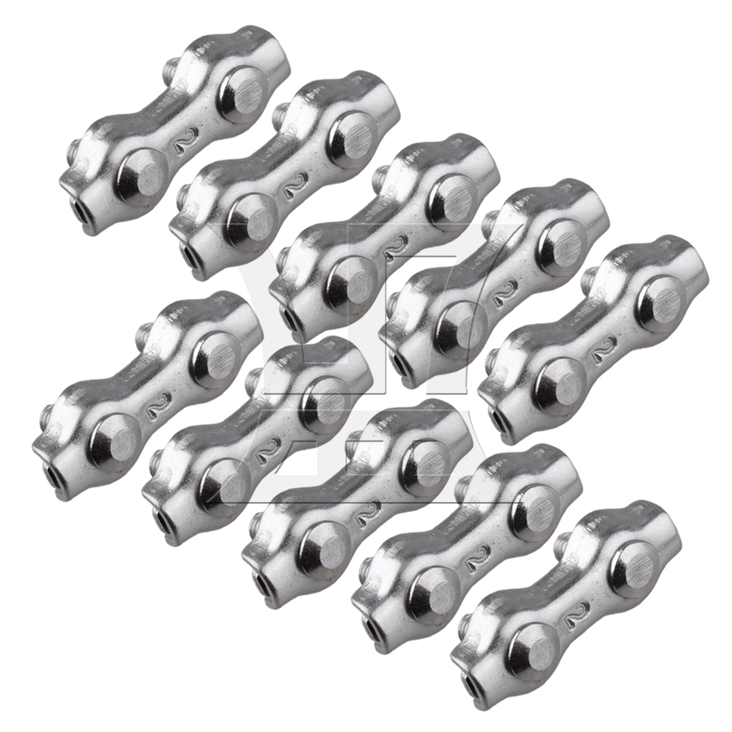 BQLZR 304 Stianless Steel Wire Rope Double Clips Clamps Buckle