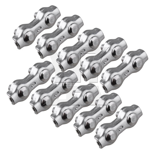 BQLZR 304 Stianless Steel Wire Rope Double Clips Clamps Buckle