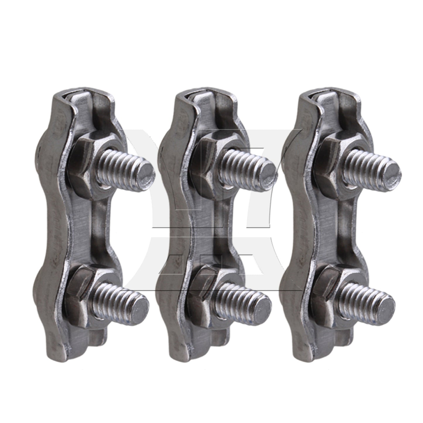 BQLZR 304 Stianless Steel Wire Rope Double Clips Clamps Buckle
