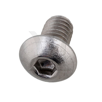 BQLZR  Silvery Metric Thread M5 Button Head Hex Socket Cap Screws Bolts