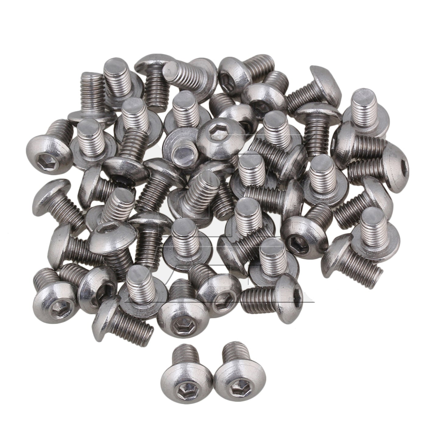BQLZR  Silvery Metric Thread M5 Button Head Hex Socket Cap Screws Bolts
