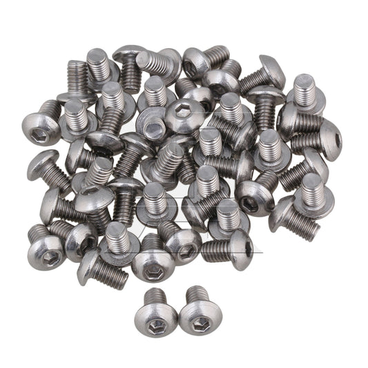 BQLZR  Silvery Metric Thread M5 Button Head Hex Socket Cap Screws Bolts