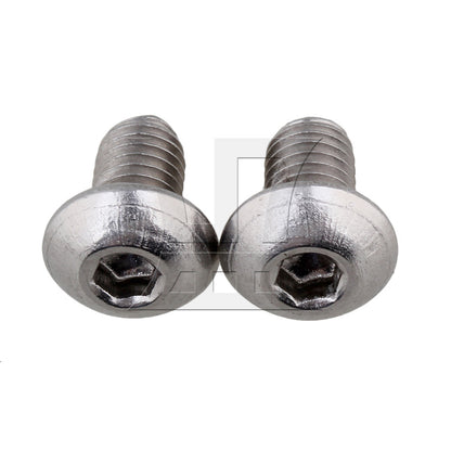 BQLZR  Silvery Metric Thread M5 Button Head Hex Socket Cap Screws Bolts