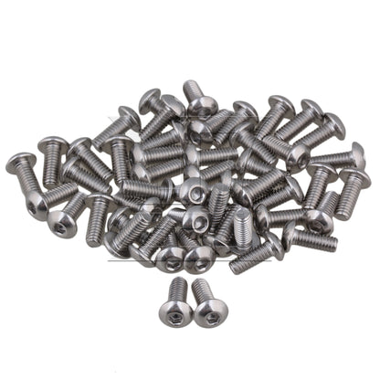 BQLZR Stainless Steel M4 Metric Hex Socket Cap Screws Bolts 10mm Thread Pack Of 50