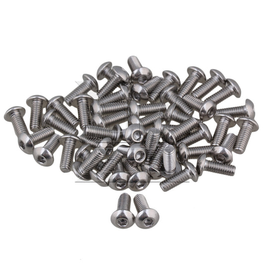 BQLZR Stainless Steel M4 Metric Hex Socket Cap Screws Bolts 10mm Thread Pack Of 50