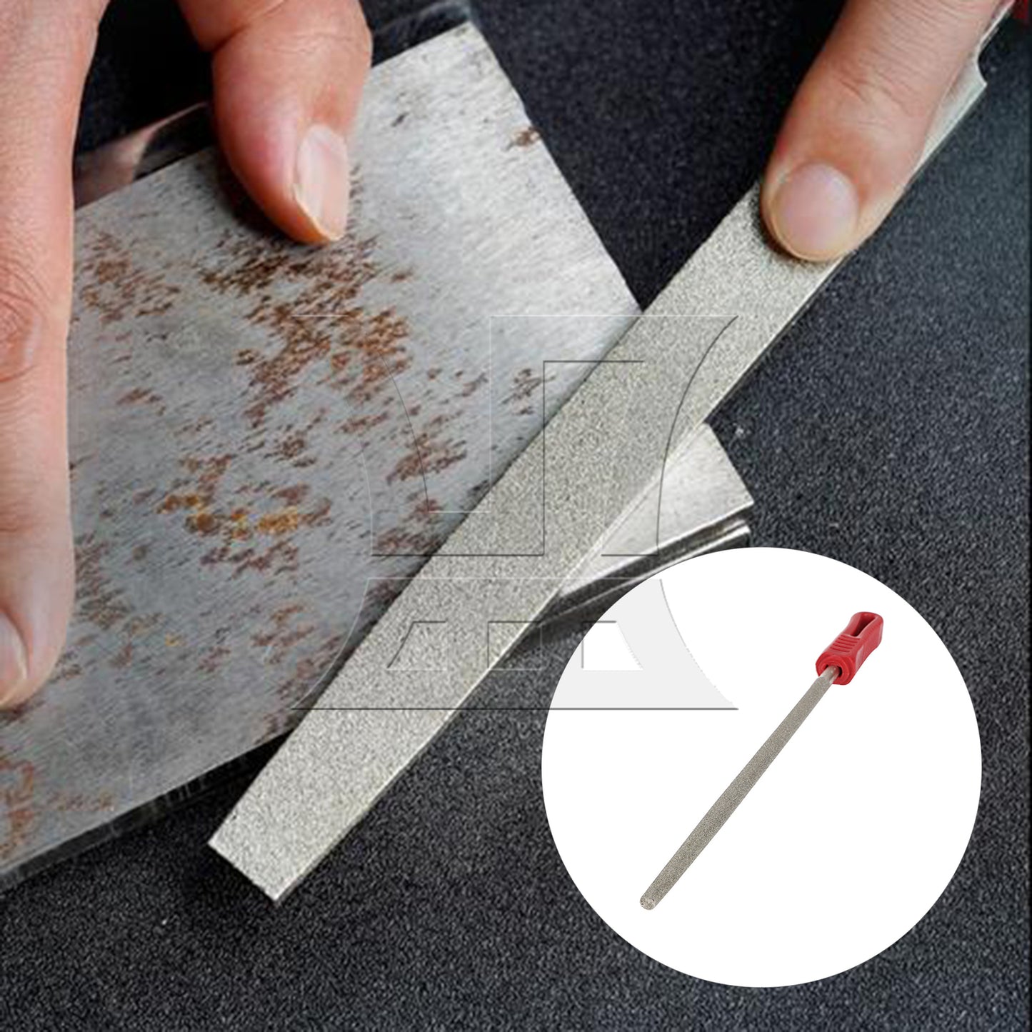 BQLZR 10inch Mill File Coated ROUND File 250mm Length Grit 180 Filling Tools