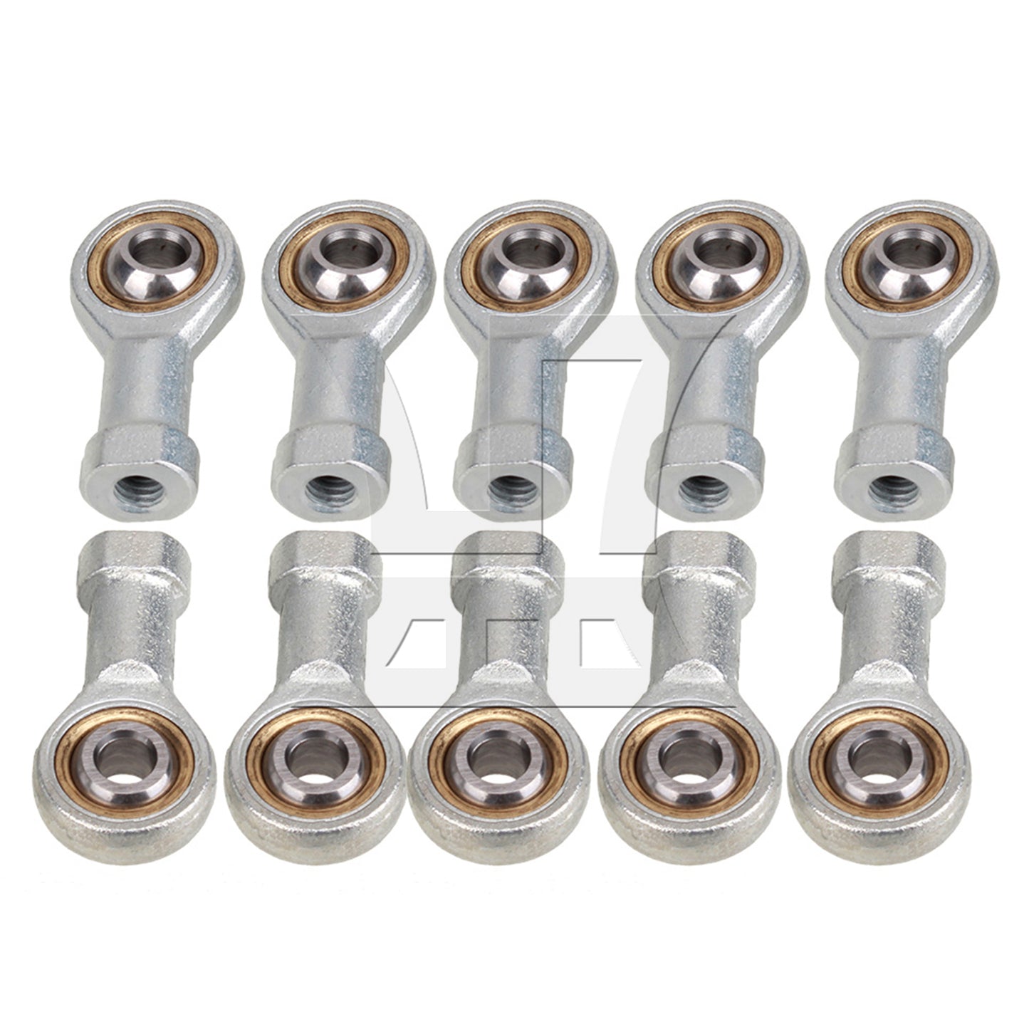BQLZR 10pcs Metal 6mm Female Metric Threaded Rod End Joint Bearing 40mm Overall Length