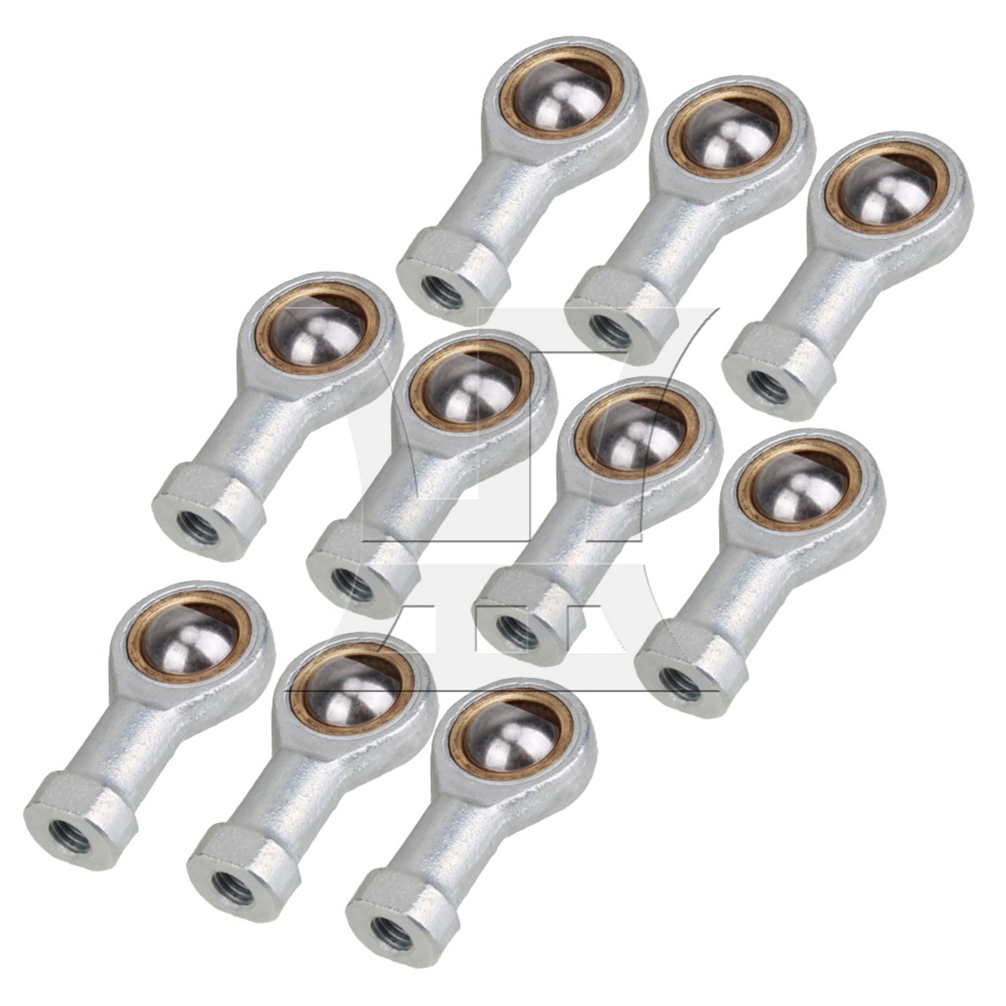 BQLZR 10pcs Metal 6mm Female Metric Threaded Rod End Joint Bearing 40mm Overall Length