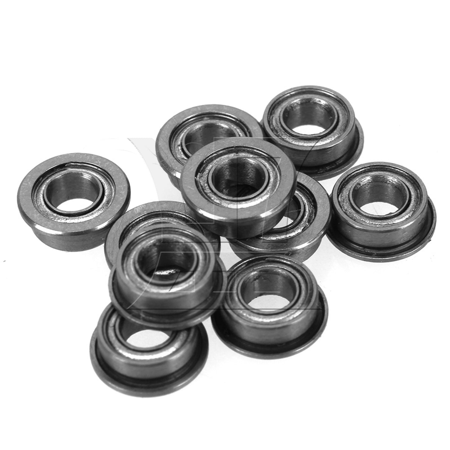 BQLZR  Silver Zinc Alloy Shielded Flanged Model Ball Flange Bearing 3 x 6 x 2.5mm