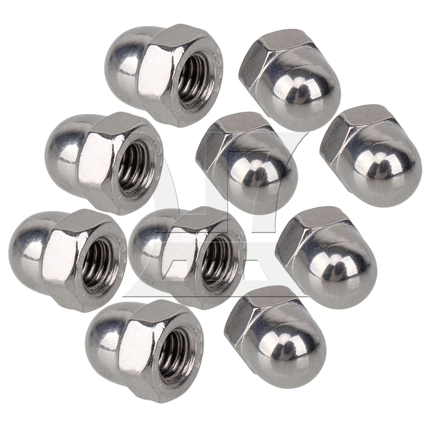 BQLZR 304 Stainless Steel Right Hand Threads Acorn Hex Nut M6
