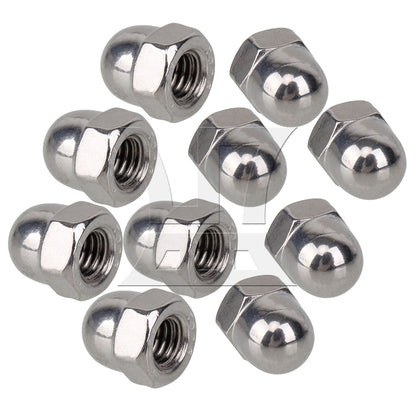 BQLZR 304 Stainless Steel Right Hand Threads Acorn Hex Nut M6