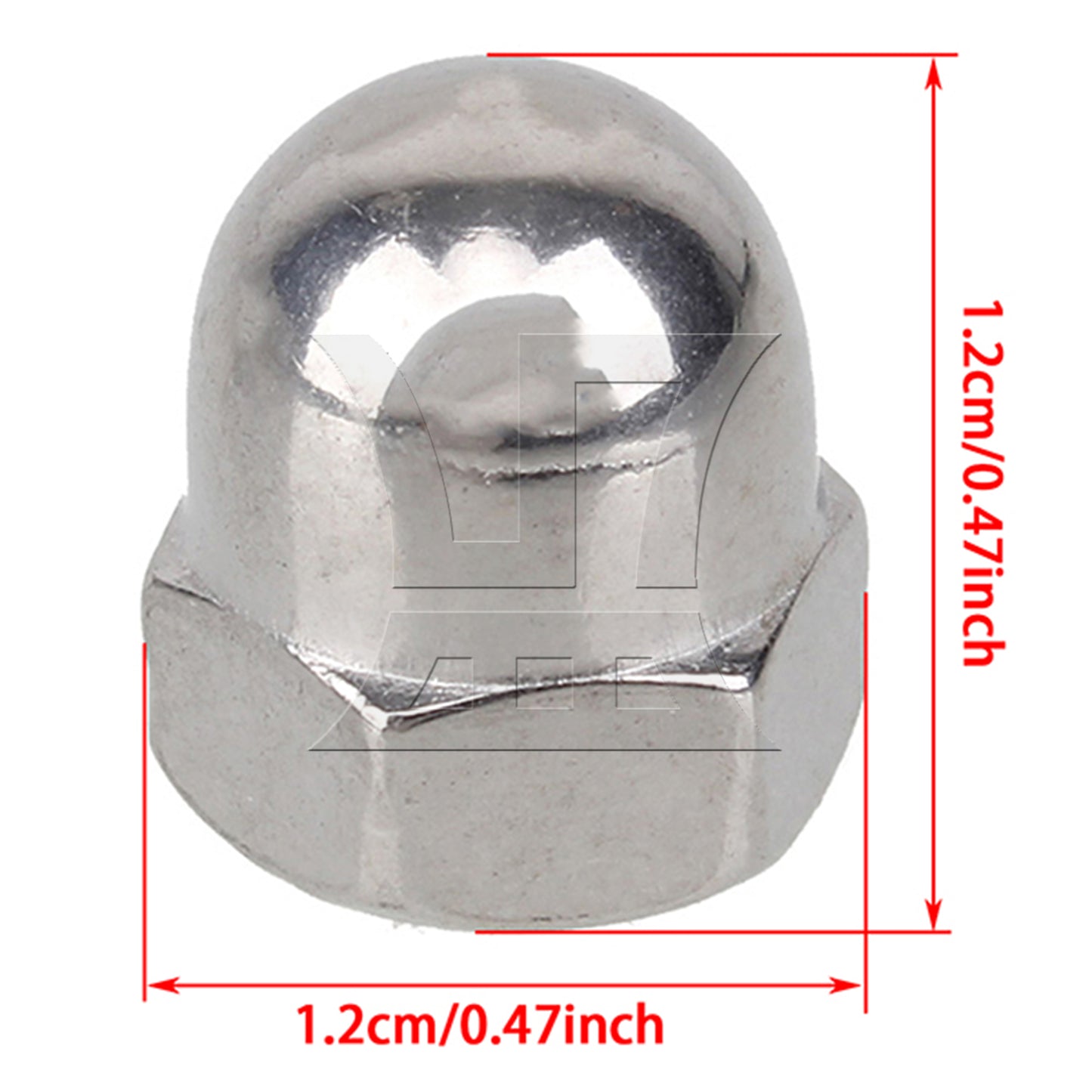 BQLZR 304 Stainless Steel Right Hand Threads Acorn Hex Nut M6