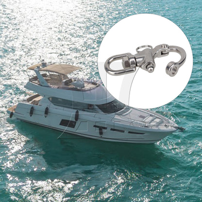 BQLZR 304 Stainless Steel Snap Shackle with Small Swivel Bail Marine Boat Hardware
