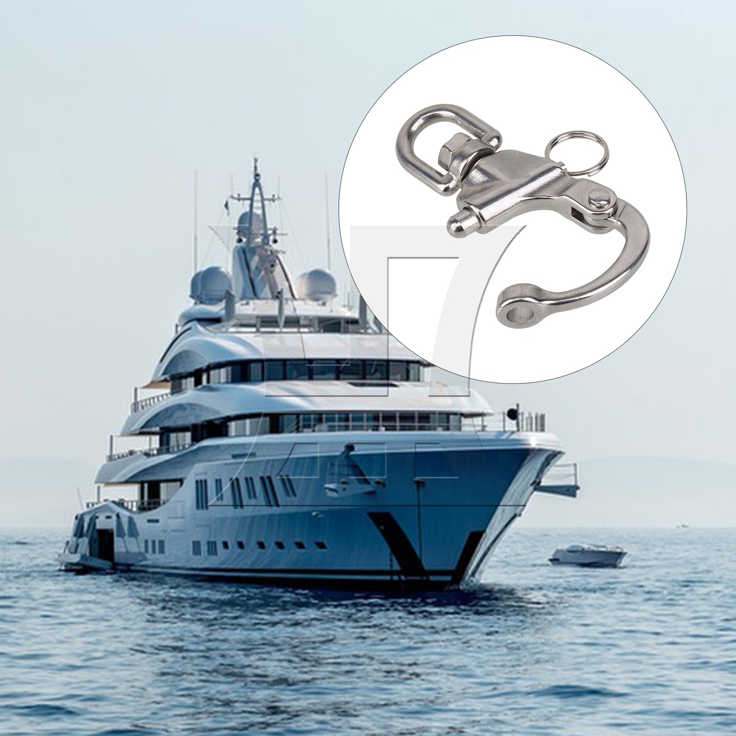 BQLZR 304 Stainless Steel Snap Shackle with Small Swivel Bail Marine Boat Hardware