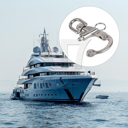 BQLZR 304 Stainless Steel Snap Shackle with Small Swivel Bail Marine Boat Hardware