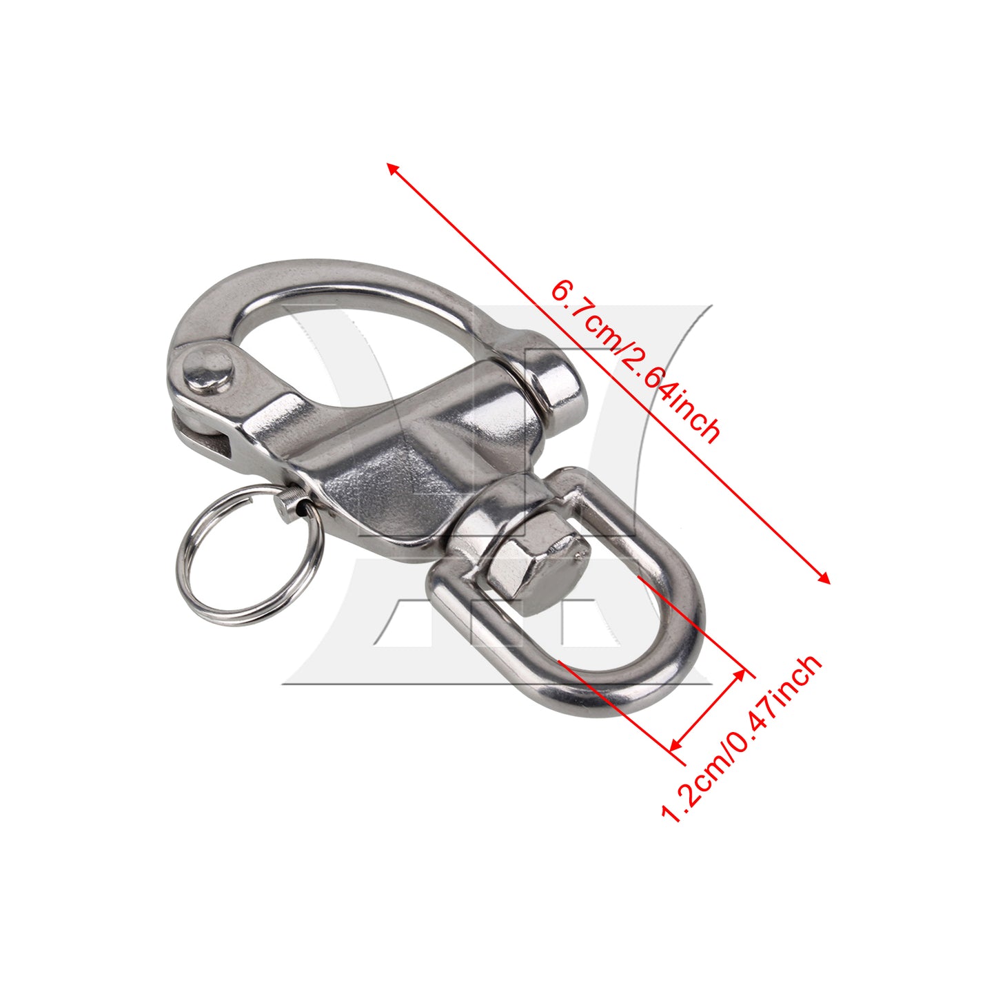 BQLZR 304 Stainless Steel Snap Shackle with Small Swivel Bail Marine Boat Hardware