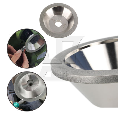 BQLZR 100mm Bowl Shape Hardware Polishing Tool Diamond Grinding Wheel Cup 150 Grit