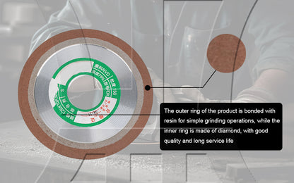BQLZR Plain Resin Diamond Grinding Wheel Replacement 125mm Dia Carbide Steel 150#