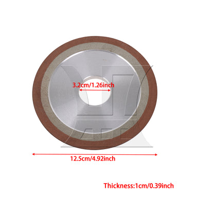 BQLZR Plain Resin Diamond Grinding Wheel Replacement 125mm Dia Carbide Steel 150#