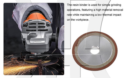 BQLZR 100mm Dia Carbide Steel Plain Resin Diamond Grinding Wheel Replacement