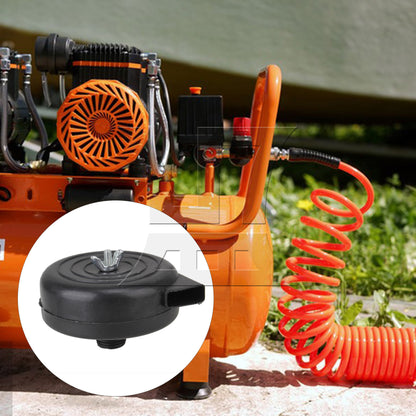 BQLZR Compressor 19mm Dia Male Thread Air Intake Silencer Filter Black Plastic Housing