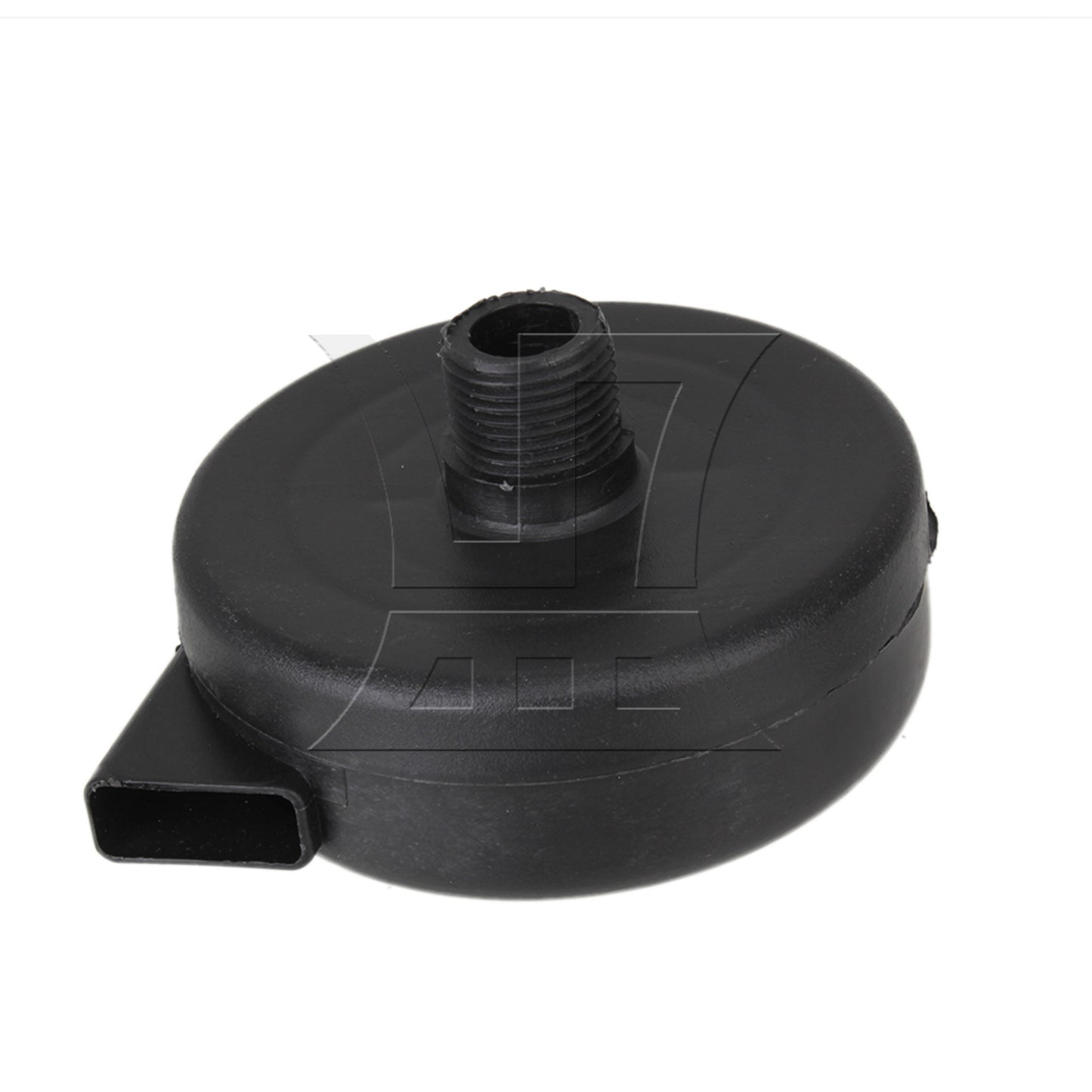 BQLZR Compressor 19mm Dia Male Thread Air Intake Silencer Filter Black Plastic Housing