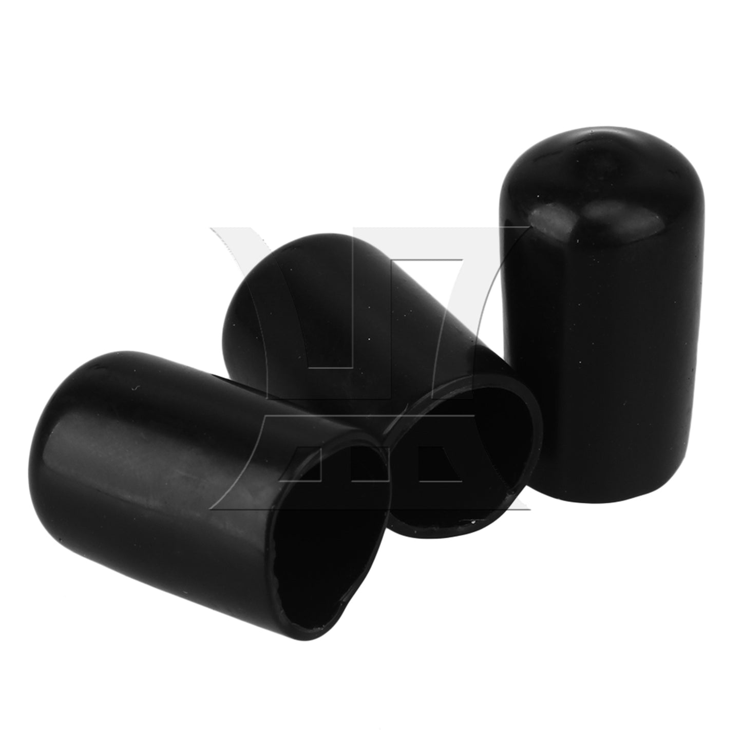 BQLZR Soft PVC Hose End Blanking Caps Screw Thread Cover 12mm Black