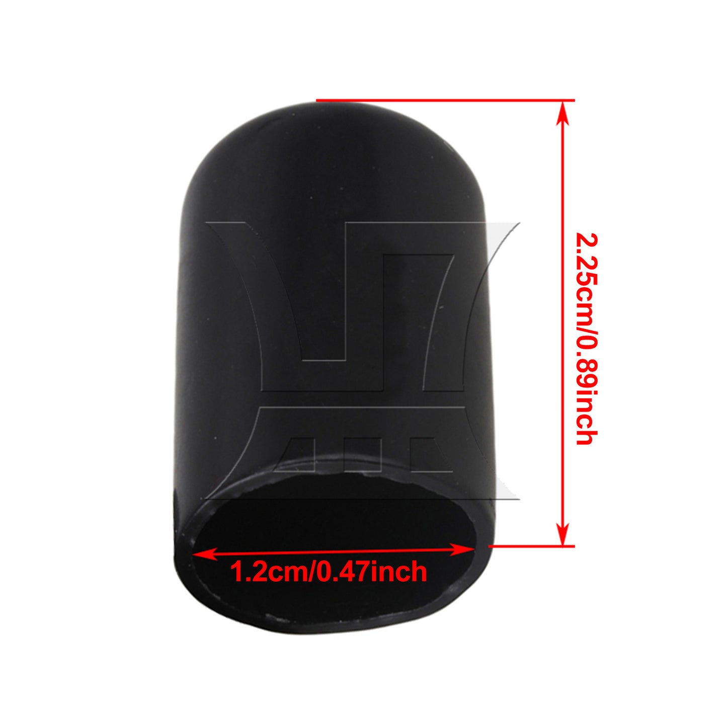 BQLZR Soft PVC Hose End Blanking Caps Screw Thread Cover 12mm Black