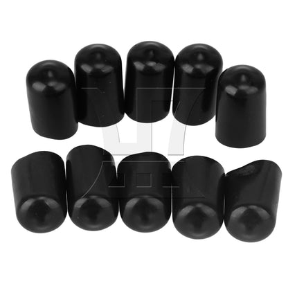 BQLZR Soft PVC Hose End Blanking Caps Screw Thread Cover 12mm Black