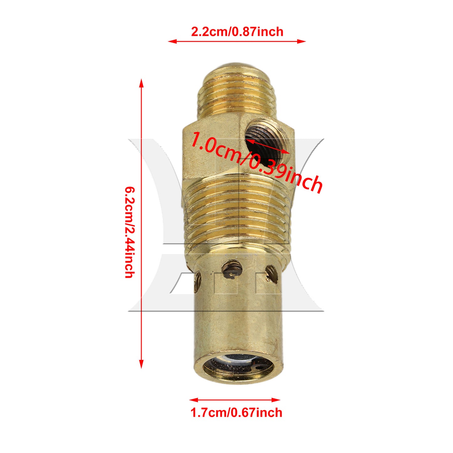 BQLZR Al Alloy 3/8" Male Threaded 1/2" Air Compressor Tank Check Valve
