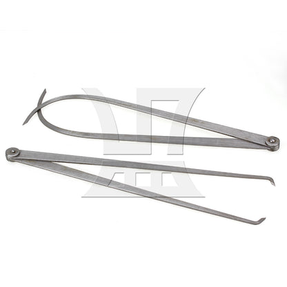 BQLZR 2 x Inside Outside Calipers 350mm Length Machinist Measuring Metalworking Tool