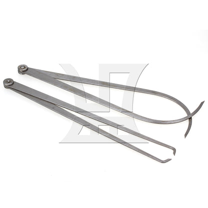 BQLZR 2 x Inside Outside Calipers 350mm Length Machinist Measuring Metalworking Tool
