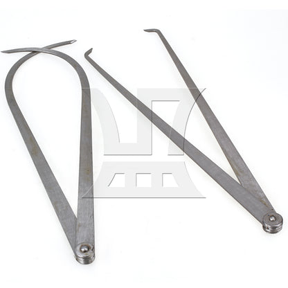 BQLZR 2 x Inside Outside Calipers 350mm Length Machinist Measuring Metalworking Tool