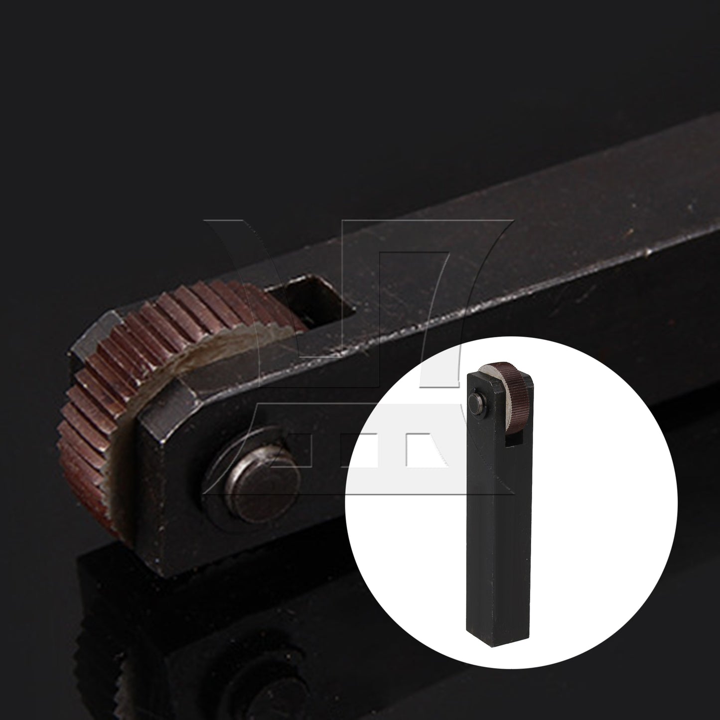 BQLZR One Wheel 1.0mm Pitch Straight Linear Knurling Tool 112mm Length 8mm Hole Dia