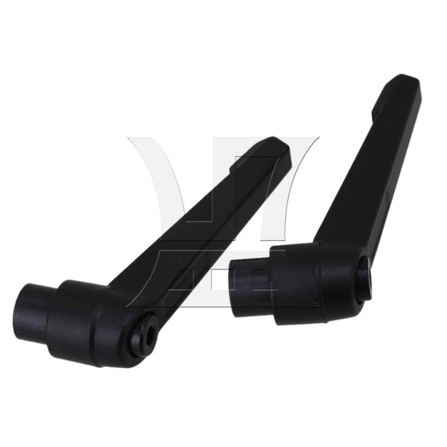 BQLZR 2pcs Machinery M8 Female Thread Adjustable Handle Metal Knob Lever Black