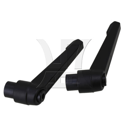 BQLZR 2pcs Machinery M8 Female Thread Adjustable Handle Metal Knob Lever Black