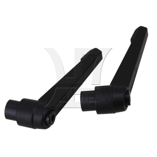 BQLZR 2pcs Machinery M8 Female Thread Adjustable Handle Metal Knob Lever Black