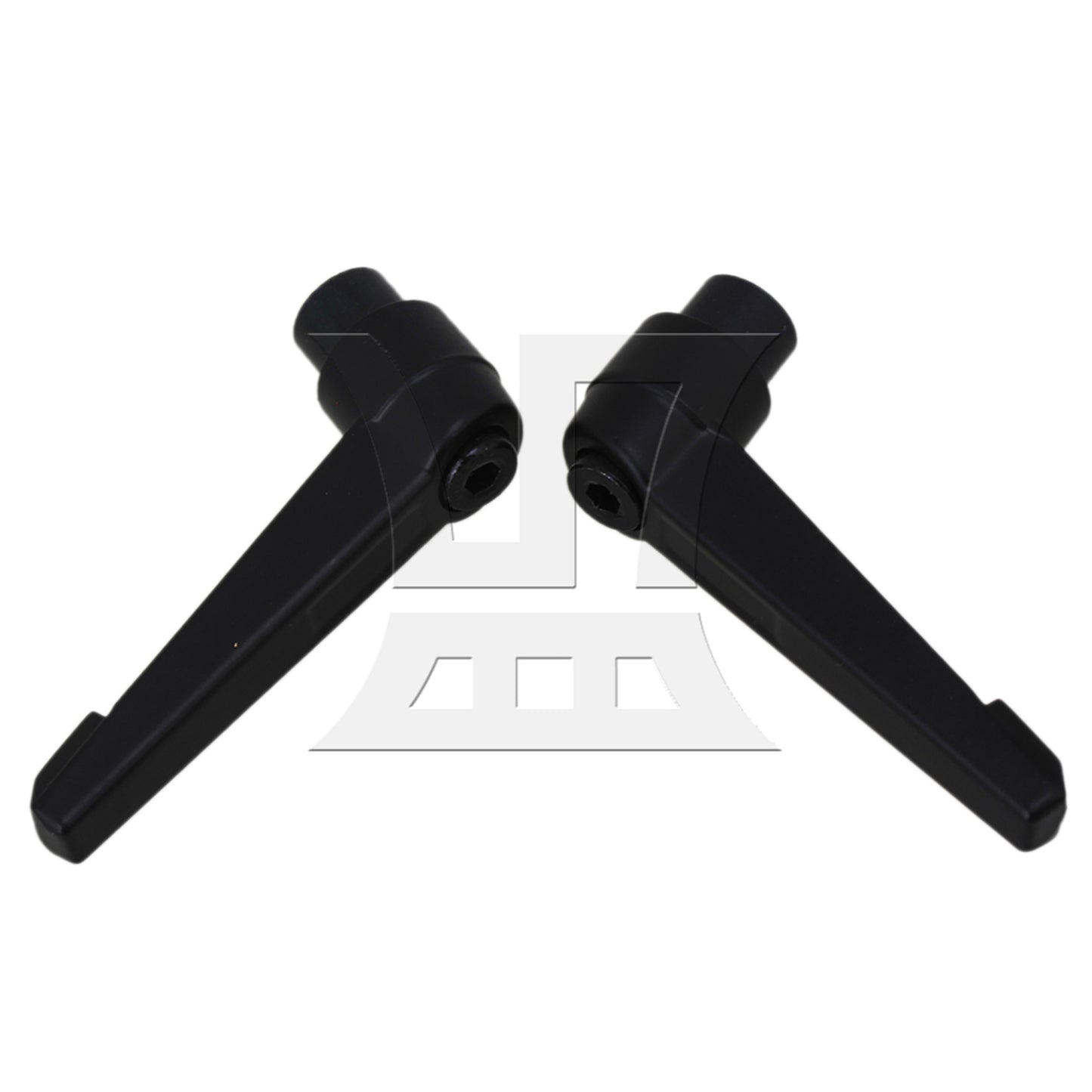 BQLZR 2pcs Machinery M8 Female Thread Adjustable Handle Metal Knob Lever Black