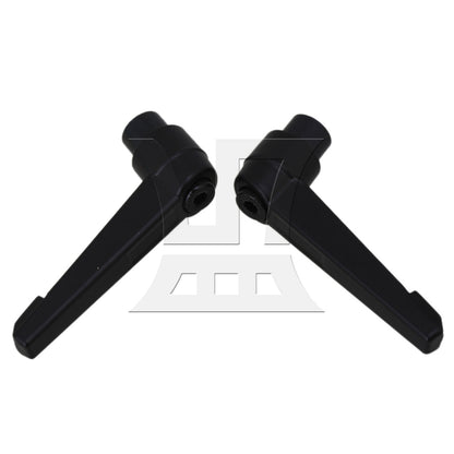 BQLZR 2pcs Machinery M8 Female Thread Adjustable Handle Metal Knob Lever Black