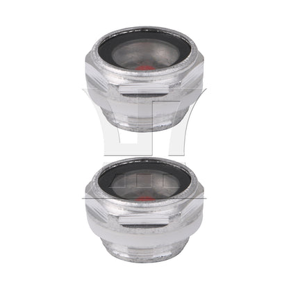 BQLZR 2pcs Metal Oil Level Sight Glass for Air Compressor G1/2" Threaded