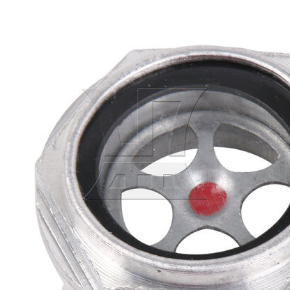 BQLZR Silver Tone Air Compressor Metal Oil Sight Glass 32mm Dia G3/4 Threaded
