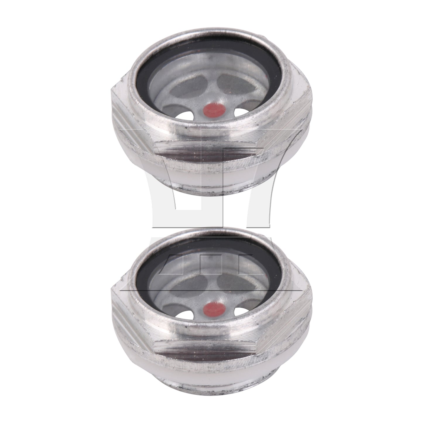 BQLZR Silver Tone Air Compressor Metal Oil Sight Glass 32mm Dia G3/4 Threaded