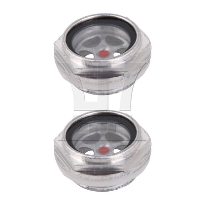 BQLZR Silver Tone Air Compressor Metal Oil Sight Glass 32mm Dia G3/4 Threaded
