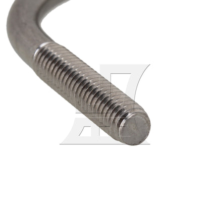 BQLZR 304 Stainless Steel U-Bolts U-Screws M6 Fit 27mm Dia Pipeline
