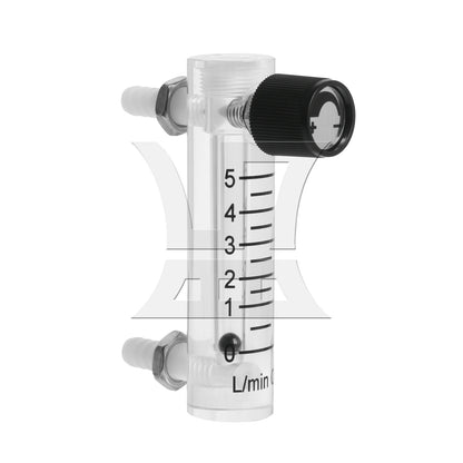 BQLZR 0-5LPM Air Flow Meter Oxygen Flow-meter Gas Flowmeter Measure Black & White