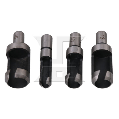 BQLZR 4PCS HCS Wood Plug Hole Woodworking Drill Set Silver+Gray