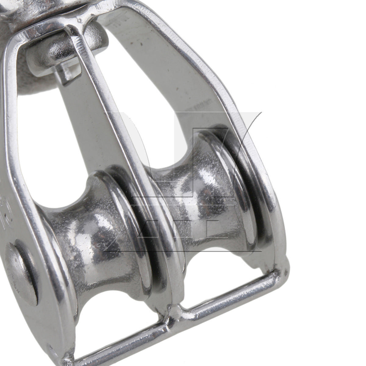 BQLZR 304 Stainless Steel M15 Double Pulley Block for Wire Rope Chain Traction Wheel