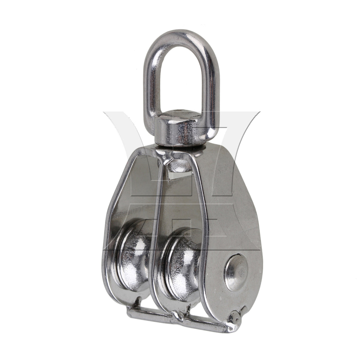 BQLZR 304 Stainless Steel M15 Double Pulley Block for Wire Rope Chain Traction Wheel