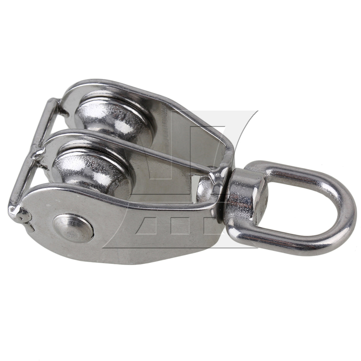 BQLZR 304 Stainless Steel M15 Double Pulley Block for Wire Rope Chain Traction Wheel