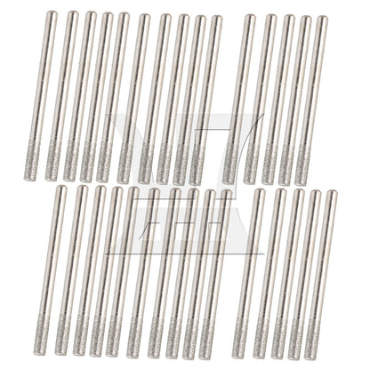 BQLZR 3mm Cylindrial Point Burr Glass Drill Bit for Rotary Tool